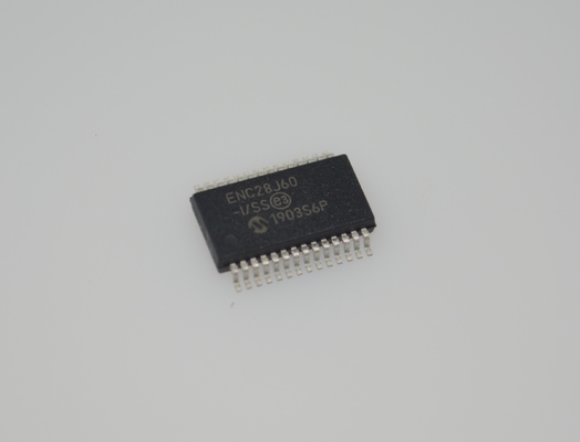 ENC28J60-I/SS スタンドアロンイーサネットコントローラ 10Base-T SPIインターフェース 8KBバッファ 3.3V SSOP-28 -40°C～+85°C