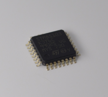 STM8S103K3T6C 8-Bit MCU with 8KB Flash 1KB RAM 16MHz Speed 10-bit ADC 4 Timers UART/SPI/I2C 2.95V-5.5V Range & 20-Pin TSSOP Package