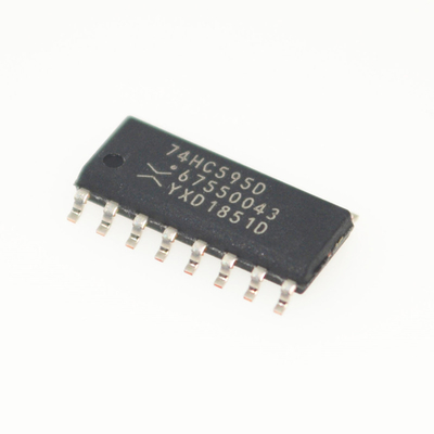 74HC595Dシフトレジスタ8ビットシリアルイン・パラレルアウトシリアル出力 ロッチ 高電流 三段階出力 幅広く動作する電圧 (2V-6V) 低電力消費 & 簡単なデイジーチェーン