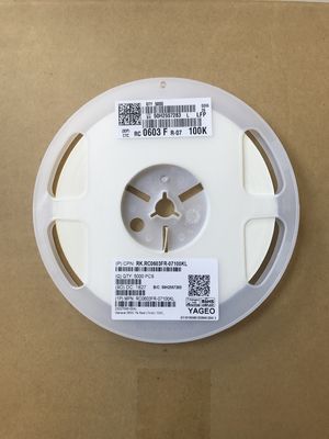 RC0603FR-07100KL 100kΩ 精密抵抗器 0603 ケース 1% 許容差 100ppm/℃ TCR 0.1W 定格 薄膜技術 ハロゲンフリー RoHS対応 計測器および制御システム用