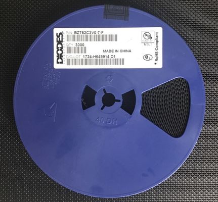 BZT52C3V0-7-F 3.0V ゼーナーダイオード 500mW パワー ± 5% 許容性 SOD-123 ミニチュア パッケージ 低流出電流 コンパクト電子の電圧制御と保護のために理想的です