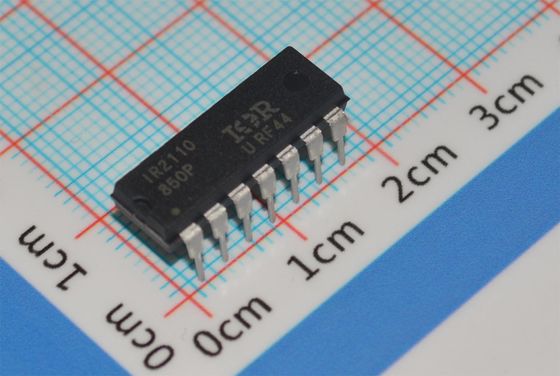 IR2110PBF 集成回路 600V 高低ドライバ 2A ピーク電流 10V-20V ロジック 500ns Rise Time パッケージ/ケース 14-DIP (0.300",7.62mm) -40°Cから+125°C