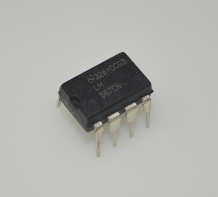 LM567CN プログラム可能な周波数 (0.01Hz-500kHz),高ノイズ抵抗力 20mA 輸出シンク 幅広い供給範囲 (4.75V-9V) DIP-8 パッケージ