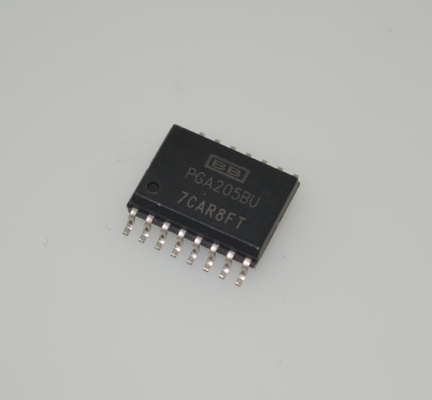 PGA205BU プログラマブルゲインアンプ 1-1000x ゲイン範囲 1MHz 帯域幅 ±18V 電源 0.01% ゲイン誤差 DIP-16 -40°C ～ +85°C