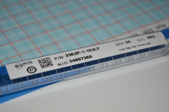 3362P-1-102LF トリマーポテンショメータ 1kΩ 10回転精密ポテンショメータ ±10% 許容差 スルーホールマウント セラメットエレメント 信頼性の高い調整性 キャリブレーションと回路調整に最適