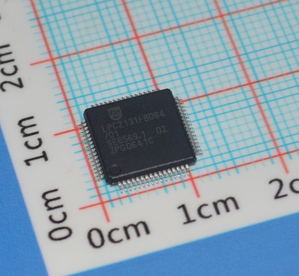 LPC2131FBD64/01,15 ARM7 MCU 32 ビット RISC コア 64KB フラッシュ 16KB RAM 60MHz スピード USB 2.0 2x UART 64-LQFP -40°C から +85°C 工業グレード