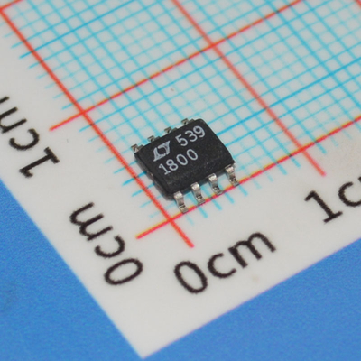 LT1800CS8#PBF オペアンプ 100MHz ゲイン帯域幅 450V/µs スルーレート 3.5nV/√Hz ノイズ 2.7-12.6V 電源 レール・トゥ・レール I/O 8ピン SOIC -40°C～85°C 低消費電力