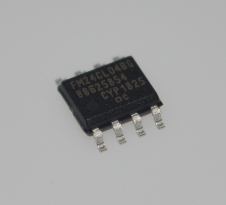 FM24CL04B-G 4Kb 5V FRAM 無制限の耐久性、150ns の遅延なし書き込み、1MHz I2C インターフェース、10^14 回の読み書きサイクル、低い 50µA のスタンバイ電流、40 年間のデータ保持