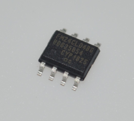 FM24CL04B-G 4Kb 5V FRAM 無制限の耐久性、150ns の遅延なし書き込み、1MHz I2C インターフェース、10^14 回の読み書きサイクル、低い 50µA のスタンバイ電流、40 年間のデータ保持