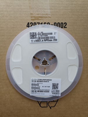 CC0603JRNPO0BN200 高周波回路用の理想200pF NPOコンデンサ 0603 サイズ超安定低ESR 高Qファクター精度値 高性能 RoHS対応