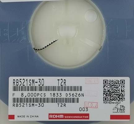 RB521SM-30 30V 200mA スコットキーダイオード 超低周波高速スイッチングAEC-Q101 SOD-523 自動車電子機器のためのハロゲンフリー反極性保護