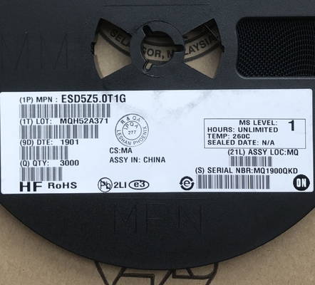 ESD5Z3.3T1G 3.3V Uni-Directional Clamping Ultra-Low Capacitanceを搭載し、小型SOD-523パッケージでサブナノ秒応答を実現した高速データライン保護