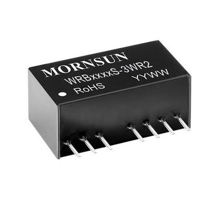 WRB4824S-3WR2 アドバンスト 48V 2.4kW DIN 電鉄電源 超幅85-264VAC 入力 300% ピーク電源,アクティブ PFC 低流出電流 -40°C〜+85°C 動作 IP67 保護 C1/C2 免疫 and 5G 準備