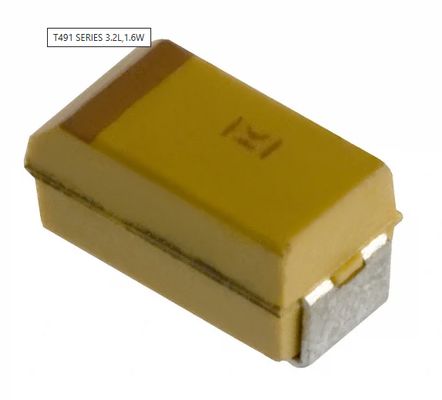 T491A106K016AT 10μF タンタルコンデンサ 16V、±10% Tol 低ESR AEC-Q200 認定 -55°C～+125°C 範囲 125°C 高温定格 テープ＆リール ハロゲンフリー