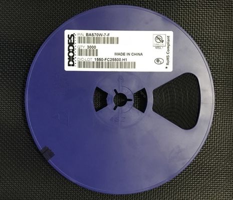 BAS70W-7-F 70V 200mA デュアルシリーズショットキーダイオード、1V 低 Vf、4ns 高速スイッチング、SOD-123 パッケージ、高効率、AEC-Q101 認定、テープ＆リールパッケージ
