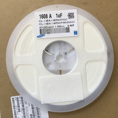 CL10A105KP8NNNC 1μF 10V X7R 0603 MLCC ±10% Tolerance High Capacitance General Purpose Nickel Barrier Flexible Termination RoHS Compliant Tape and Reel Packaging