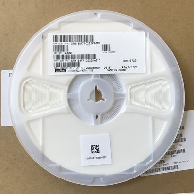 GRM188R71C222KA01D 2.2nF MLCC 16V定格 X7R誘電体 0603ケース 10%許容差 高周波安定性能 フィルタリングおよび共振回路に最適