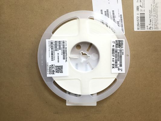 RC0603FR-0791KL 91kΩ 精密レジスタ 0603ケース 1% 許容量 100ppm/°C TCR 0.1W 評価 薄膜技術 ハロゲンフリー 医療・試験機器のための RoHS 適合