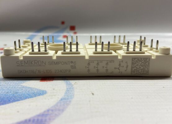 SKDH116/16-L105 1600V 116A IGBT モジュール 3相ブリッジブーストヘリコプター 統合 NTC 高電圧電流 950A SEMIPONT6 パッケージ プレスインピン UL UPS とドライブ 認証