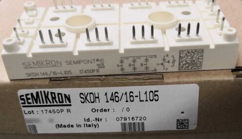 SKDH116/16-L105 1600V 116A IGBT モジュール 3相ブリッジブーストヘリコプター 統合 NTC 高電圧電流 950A SEMIPONT6 パッケージ プレスインピン UL UPS とドライブ 認証