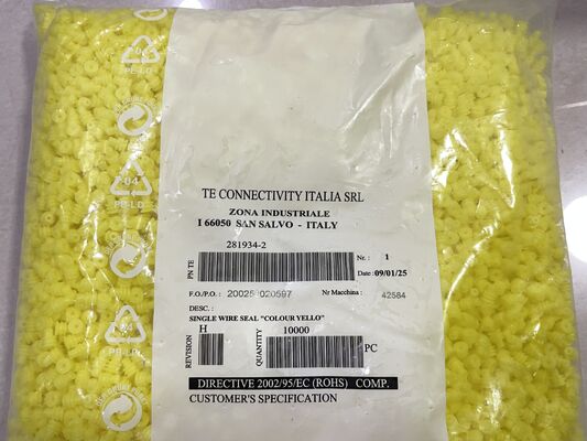 281934-2 2 位置 2.5mm ピッチ ワイヤー・トゥ・ボード ヘッダー 右角 穴を貫く 覆い 摩擦ロック 極化 亜鉛 工業用・自動車用